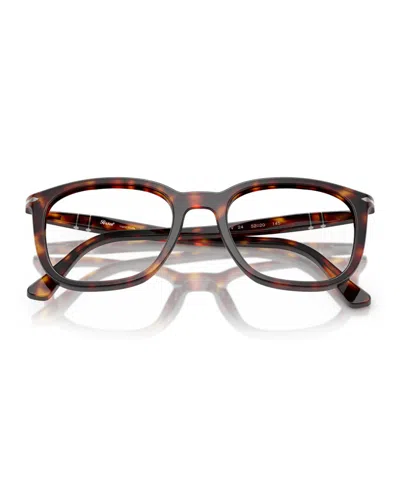 Persol 52mm Rectangle Optical Glasses In Brown