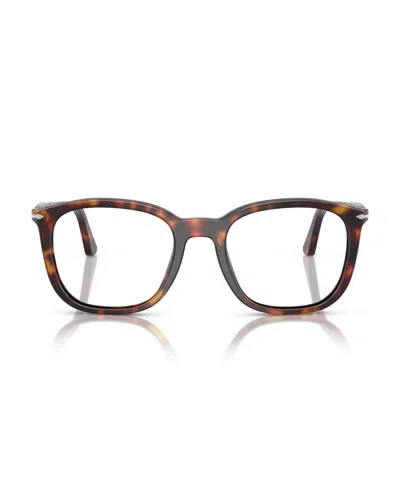 Persol 52mm Rectangle Optical Glasses In Brown