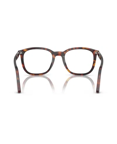 Persol 52mm Rectangle Optical Glasses In Brown