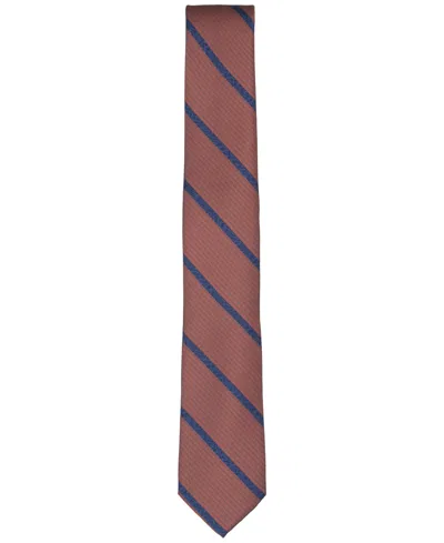 Bar Iii Men's Crew Stripe Pattern Tie In Cognac