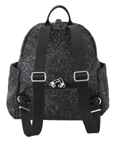 Baggallini Journey Anti-theft Small Backpack Messenger In Midnight Blossom Print