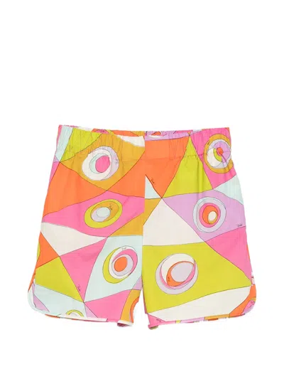 Pucci Geometric Print Mini Shorts In Multi