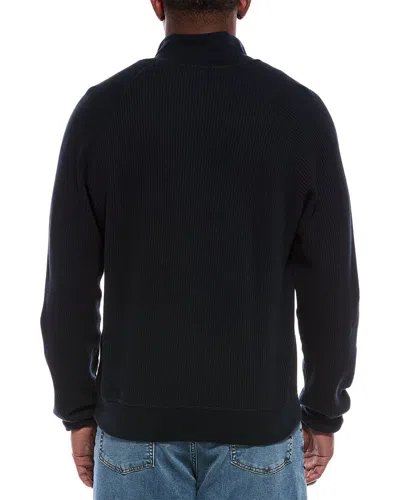 Atm Anthony Thomas Melillo Waffle 1/4-zip Pullover In Blue