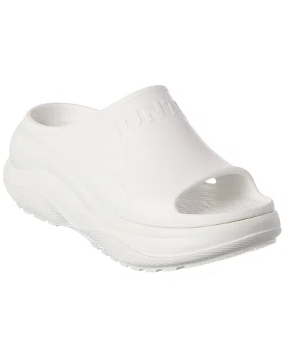 Hunter Haddie Platform Slide Sandal In White