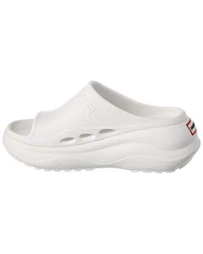 Hunter Haddie Platform Slide Sandal In White