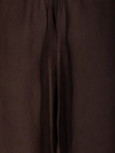 Staud Mateo Drawstring Trousers In Brown