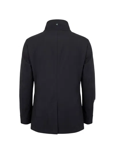 Montecore Double-breasted High-neck Jacket In Blue