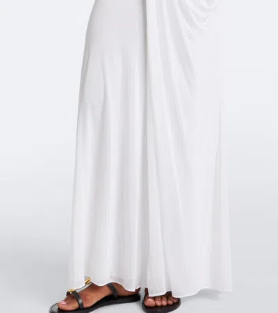 Christopher Esber Ripple Draped Jersey Gown In White