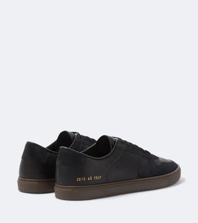 Common Projects Bball Duo Suede-trimmed Leather Sneakers In Black
