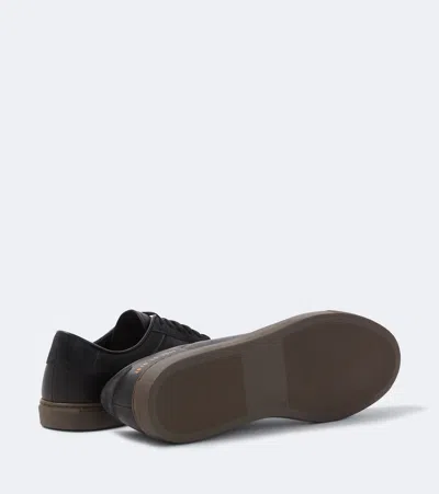 Common Projects Bball Duo Suede-trimmed Leather Sneakers In Black