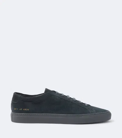 Common Projects Achilles Suede Sneakers In Blue