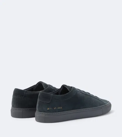 Common Projects Achilles Suede Sneakers In Blue