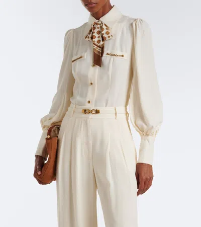 Zimmermann Utility Tie-neck Blouse In Neutral