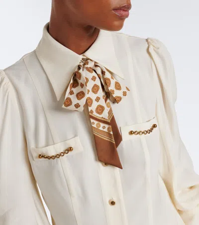 Zimmermann Utility Tie-neck Blouse In Neutral