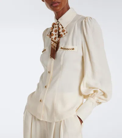 Zimmermann Utility Tie-neck Blouse In Neutral