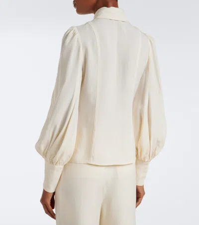 Zimmermann Utility Tie-neck Blouse In Neutral