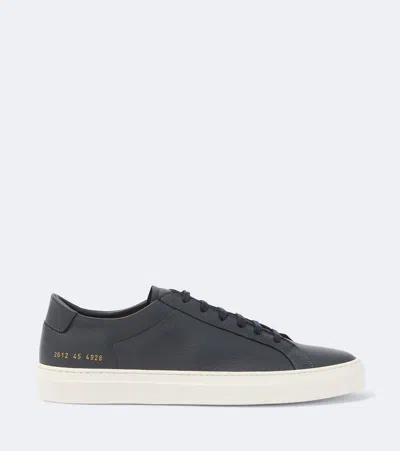 Common Projects Original Achilles Leather Sneakers In Silver