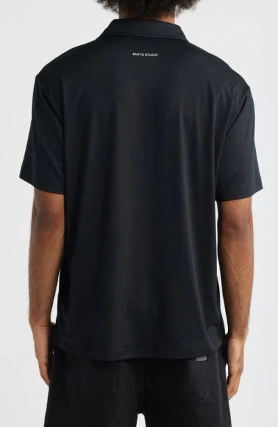 Santo Studio Tempo Performance Polo In Black
