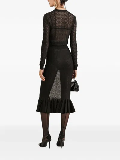 Dolce & Gabbana Pull-over En Dentelle In Black