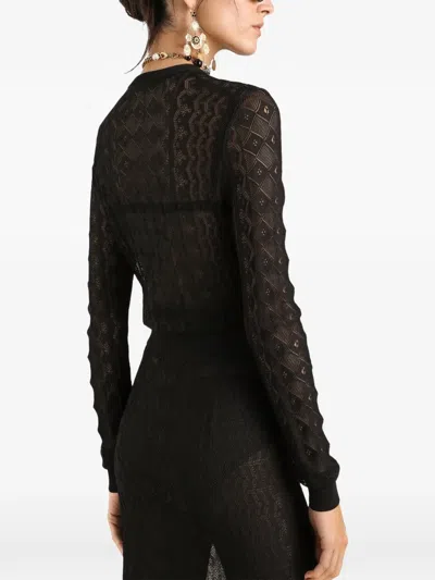 Dolce & Gabbana Pull-over En Dentelle In Black