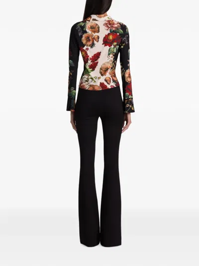 Alice And Olivia Freya Button Down Top In Multi