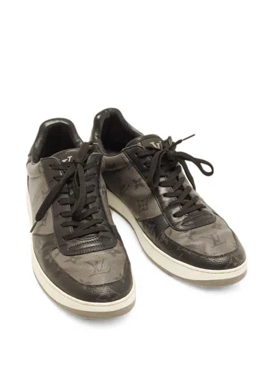 Pre-owned Louis Vuitton Lv Eclipse Monogram Sneakers In Black