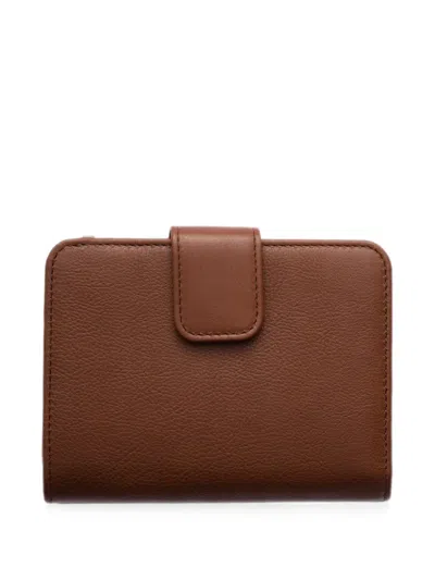 Prada Small Leather Wallet In Brown