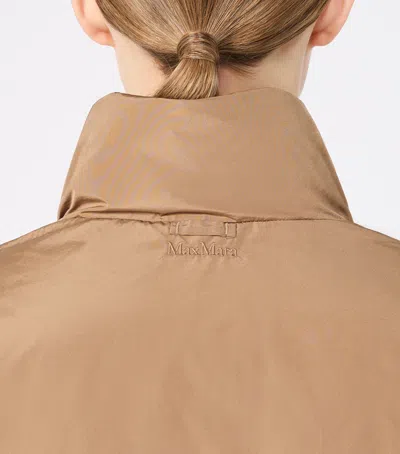 Max Mara Camel Wool Down-filled Jacket In Brown