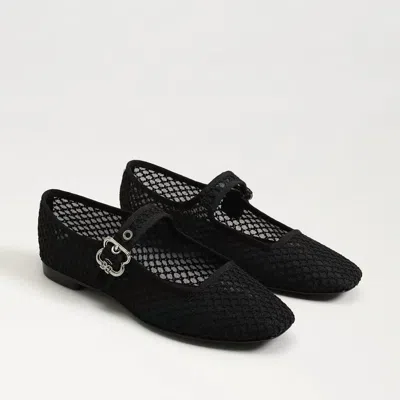 Sam Edelman Michaela Mesh Mary Jane Flats In Black