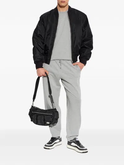 Diesel Willy-d-core Logo-patch Sweatshirt In Gray
