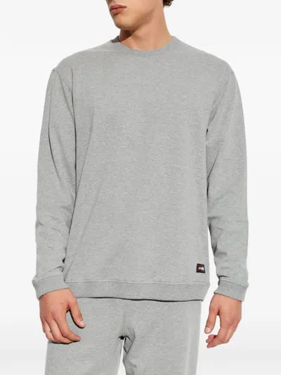 Diesel Willy-d-core Logo-patch Sweatshirt In Gray