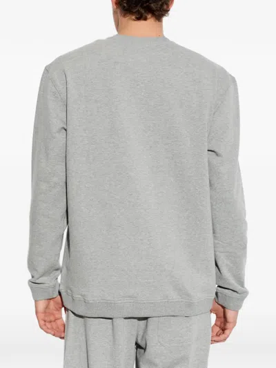 Diesel Willy-d-core Logo-patch Sweatshirt In Gray
