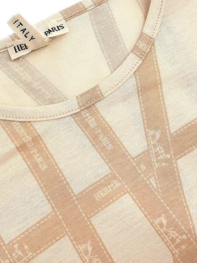 Pre-owned Hermes 1990-2000s Logo-print T-shirt In Neutrals