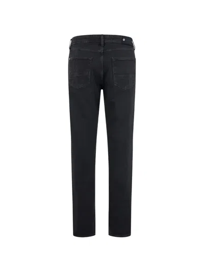 Stone Island J100007 Stretch Black Denim-rinsed Jeans In Black