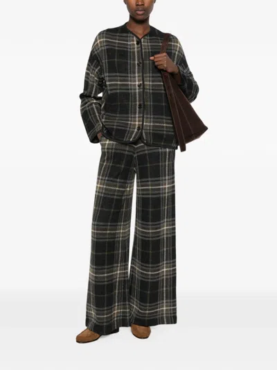 Bompard Tartan Jacquard Cardigan In Multi