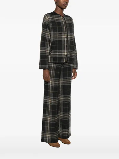 Bompard Tartan Jacquard Cardigan In Multi
