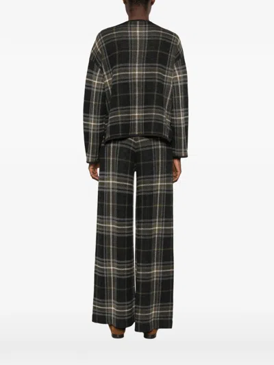 Bompard Tartan Jacquard Cardigan In Multi