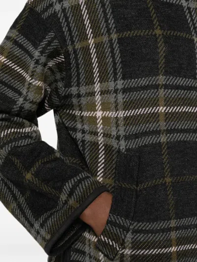 Bompard Tartan Jacquard Cardigan In Multi