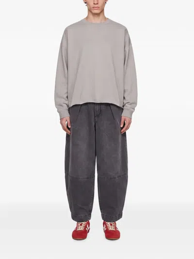 Ymc You Must Create Studio Raw-edge Sweatshirt In Silver