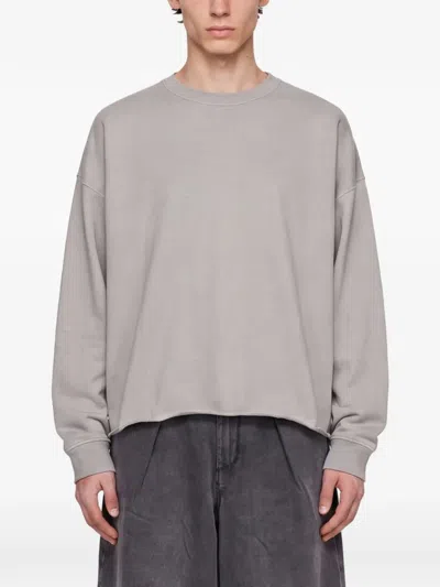 Ymc You Must Create Studio Raw-edge Sweatshirt In Silver