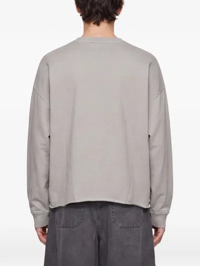 Ymc You Must Create Studio Raw-edge Sweatshirt In Silver