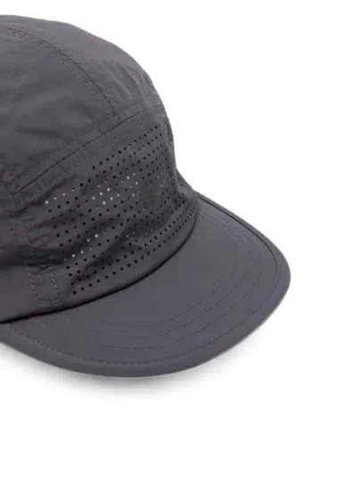 Represent Perforated Logo-print Cap In Gray