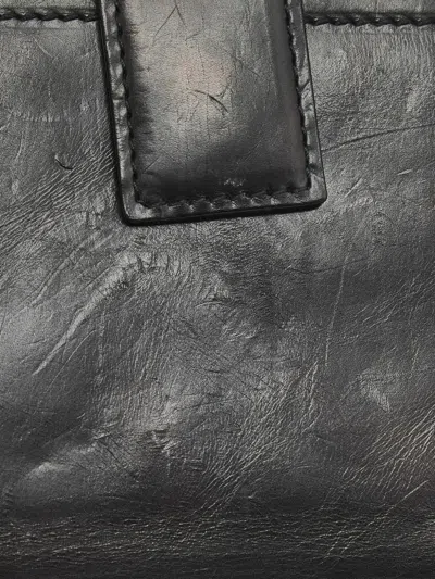 Pre-owned Dior 2004 Pierced D-ring Wallet In Black
