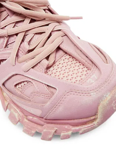 Pre-owned Balenciaga Track Mesh-panel Sneakers In Pink
