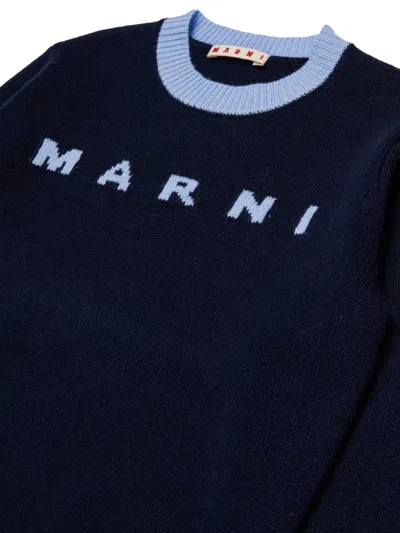 Marni 로고 인타르시아 스웨터 In Black
