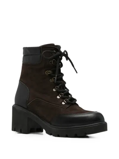 Sergio Moretti Firenze Lace-up Panelled Ankle Boots In Multi