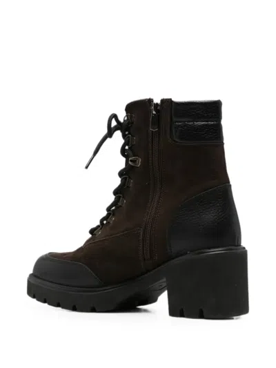Sergio Moretti Firenze Lace-up Panelled Ankle Boots In Multi
