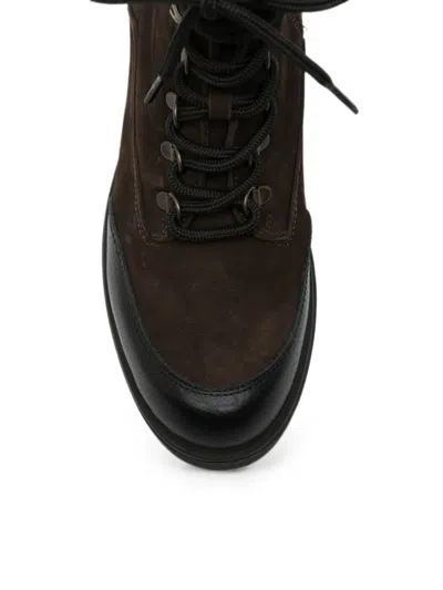 Sergio Moretti Firenze Lace-up Panelled Ankle Boots In Multi