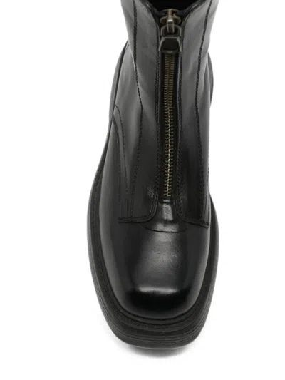 Sergio Moretti Firenze Zip-front Chunky-sole Boots In Black