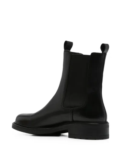 Sergio Moretti Firenze Elasticated-panel Pull-tab Ankle Boots In Black
